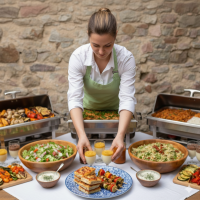 Aufbau + Abbau des Buffets